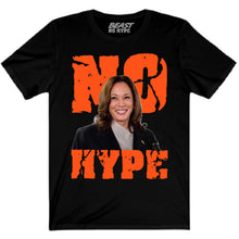 Load image into Gallery viewer, KAMALA HARRIS NO HYPE BLACK TEE
