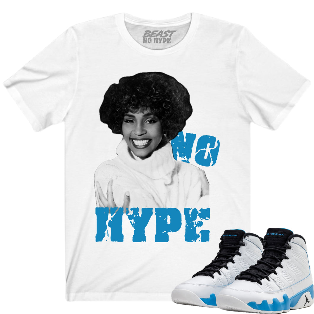 POWDER BLUE 9 NO HYPE WHITE TEE