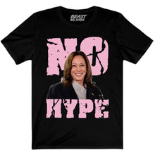 Load image into Gallery viewer, KAMALA HARRIS NO HYPE BLACK TEE
