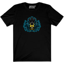 Load image into Gallery viewer, BEAST LION COUNTRY FLAG TEE-BLACK
