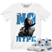 Load image into Gallery viewer, MILITARY BLUE 4 WHITE GRAPHIC NO HYPE TEE
