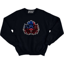 Load image into Gallery viewer, BEAST LION COUNTRY FLAG CREWNECK-BLACK
