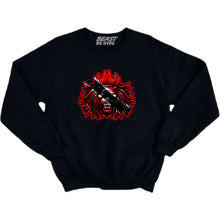 Load image into Gallery viewer, BEAST LION COUNTRY FLAG CREWNECK-BLACK
