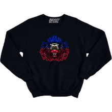 Load image into Gallery viewer, BEAST LION COUNTRY FLAG CREWNECK-BLACK
