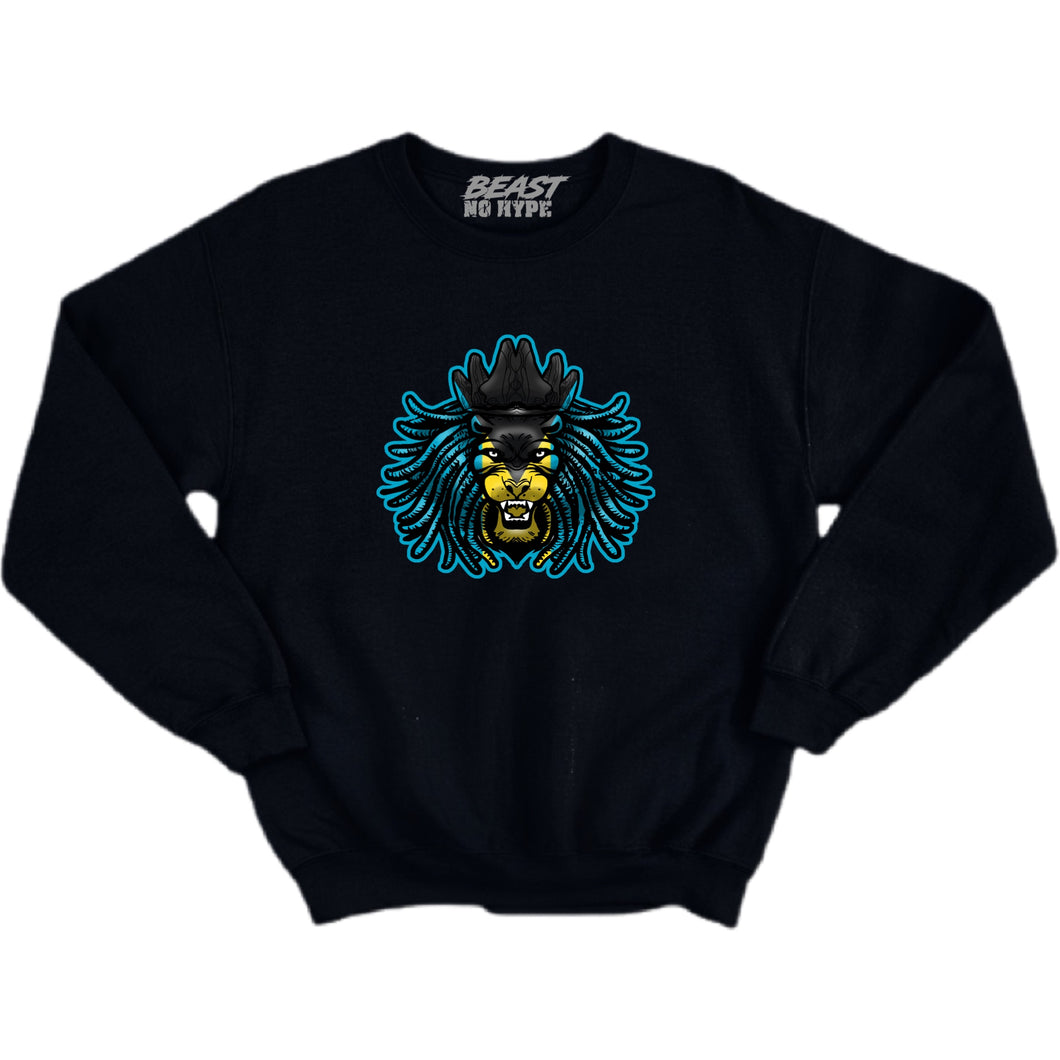 BEAST LION COUNTRY FLAG CREWNECK-BLACK