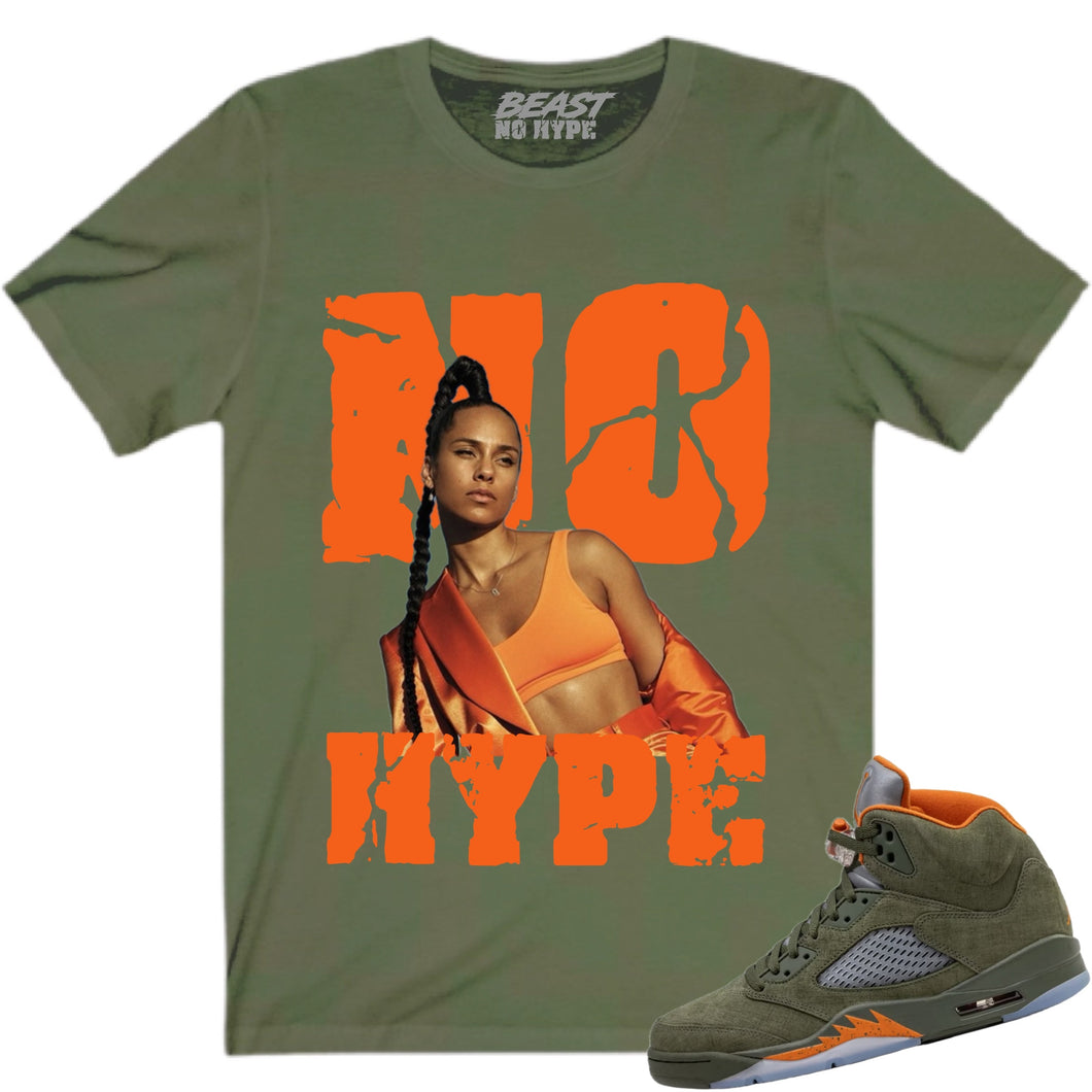 OLIVE GREEN NO HYPE TEE