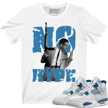 Load image into Gallery viewer, MILITARY BLUE 4 WHITE GRAPHIC NO HYPE TEE
