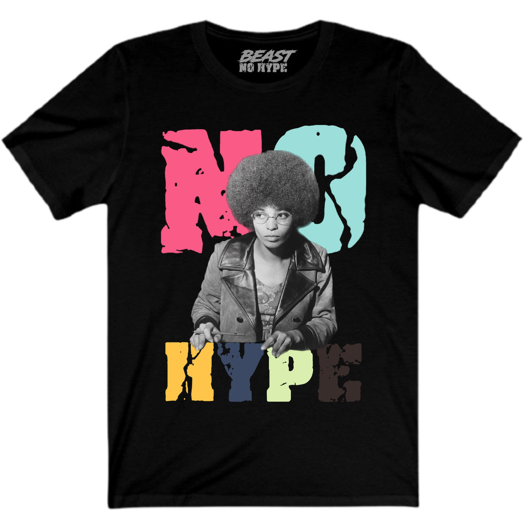 BHM-ANGELA DAVIS NO HYPE BLACK TEE