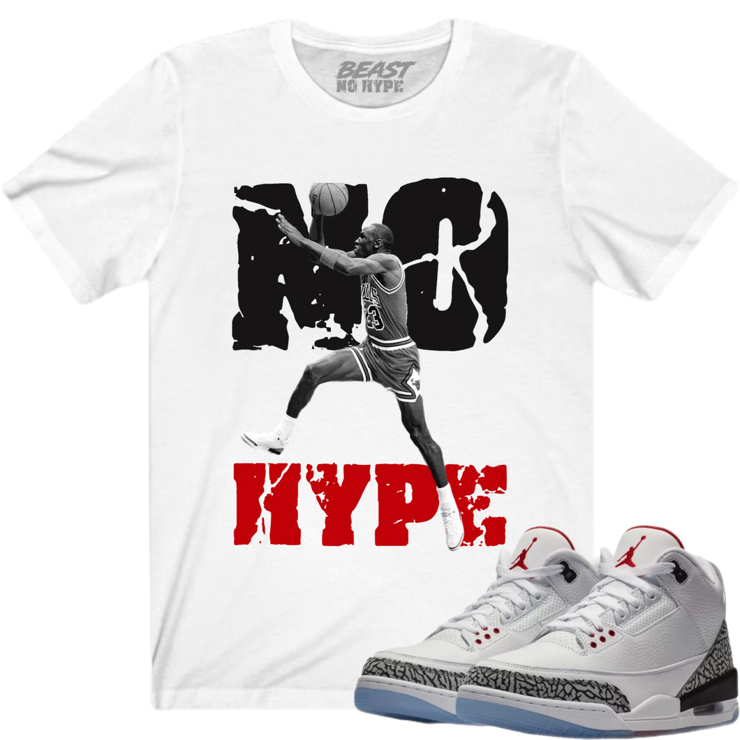 JORDAN 3 NO HYPE WHITE TEE