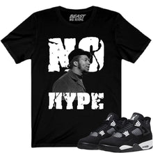 Load image into Gallery viewer, JORDAN 4 WHITE THUNDER BLACK NO HYPE TEE
