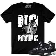 Load image into Gallery viewer, JORDAN 4 WHITE THUNDER BLACK NO HYPE TEE
