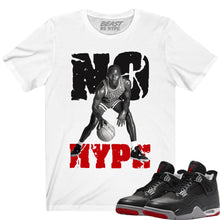 Load image into Gallery viewer, JORDAN 4 BRED REIMAGINED NO HYPE TEE
