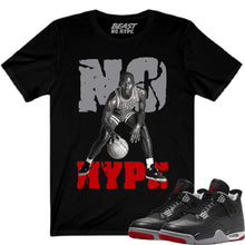 Load image into Gallery viewer, JORDAN 4 BRED REIMAGINED NO HYPE TEE
