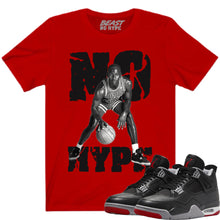 Load image into Gallery viewer, JORDAN 4 BRED REIMAGINED NO HYPE TEE
