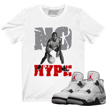 Load image into Gallery viewer, JORDAN 4 NO HYPE WHITE TEE
