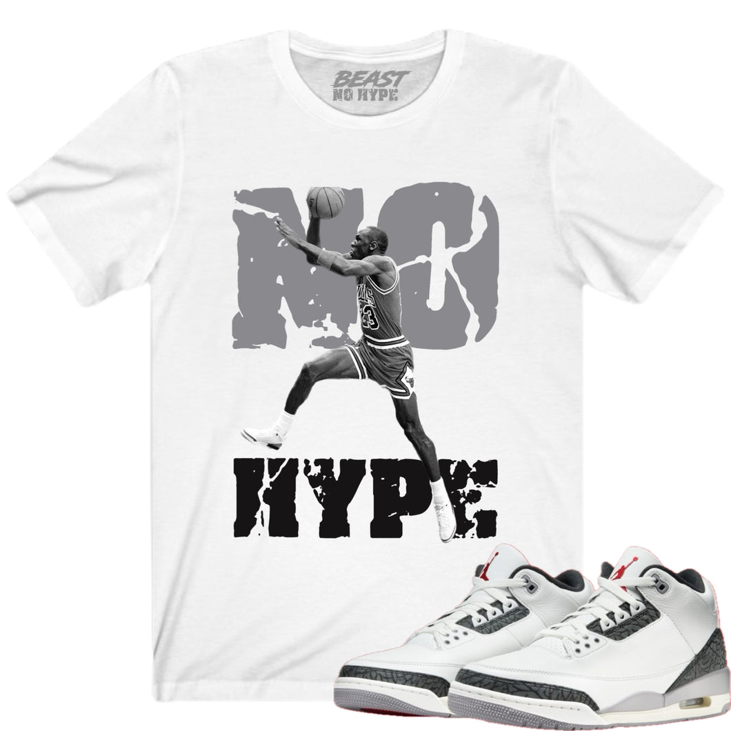 JORDAN CEMENT GREY 3 NO HYPE TEE