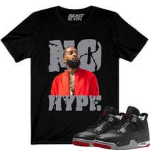 Load image into Gallery viewer, BLACK REIMAGINED BRED 4 NO HYPE TEE #2
