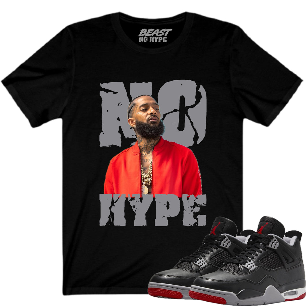 BLACK REIMAGINED BRED 4 NO HYPE TEE #2