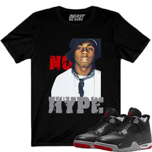 Load image into Gallery viewer, BLACK REIMAGINED BRED 4 NO HYPE TEE #2
