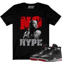 Load image into Gallery viewer, BLACK REIMAGINED BRED 4 NO HYPE TEE
