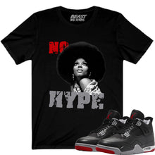 Load image into Gallery viewer, BLACK REIMAGINED BRED 4 NO HYPE TEE
