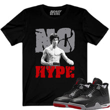 Load image into Gallery viewer, BLACK REIMAGINED BRED 4 NO HYPE TEE
