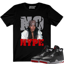 Load image into Gallery viewer, BLACK REIMAGINED BRED 4 NO HYPE TEE #2
