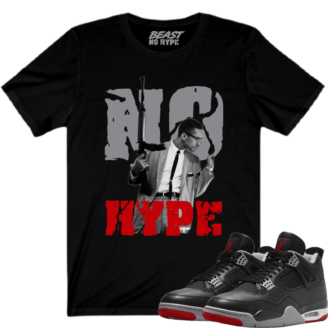 BLACK REIMAGINED BRED 4 NO HYPE TEE