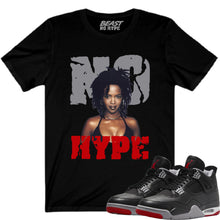 Load image into Gallery viewer, BLACK REIMAGINED BRED 4 NO HYPE TEE #2
