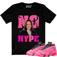 Load image into Gallery viewer, LADIES SHOCKING PINK 14 NO HYPE BLACK TEE
