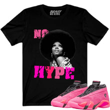 Load image into Gallery viewer, LADIES SHOCKING PINK 14 NO HYPE BLACK TEE
