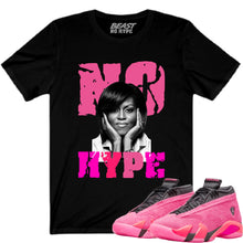 Load image into Gallery viewer, LADIES SHOCKING PINK 14 NO HYPE BLACK TEE
