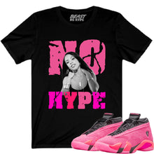 Load image into Gallery viewer, LADIES SHOCKING PINK 14 NO HYPE BLACK TEE
