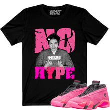 Load image into Gallery viewer, LADIES SHOCKING PINK 14 NO HYPE BLACK TEE
