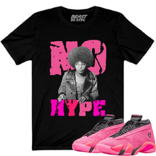 Load image into Gallery viewer, LADIES SHOCKING PINK 14 NO HYPE BLACK TEE
