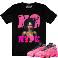 Load image into Gallery viewer, LADIES SHOCKING PINK 14 NO HYPE BLACK TEE
