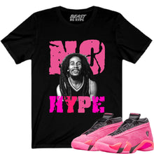 Load image into Gallery viewer, LADIES SHOCKING PINK 14 NO HYPE BLACK TEE
