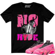 Load image into Gallery viewer, LADIES SHOCKING PINK 14 NO HYPE BLACK TEE
