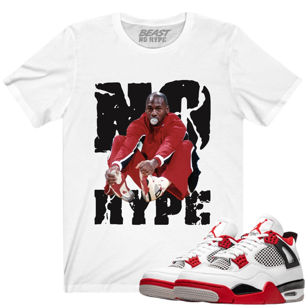 JORDAN 4 FIRE RED NO HYPE TEE