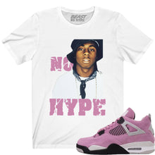 Load image into Gallery viewer, JORDAN 4 PINK ORCHID NO HYPE WHITE TEE
