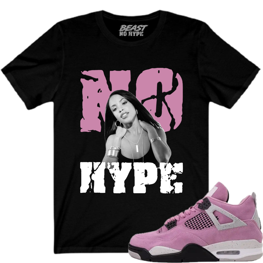 JORDAN 4 ORCHID NO HYPE BLACK TEE