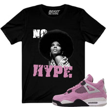 Load image into Gallery viewer, JORDAN 4 ORCHID NO HYPE BLACK TEE
