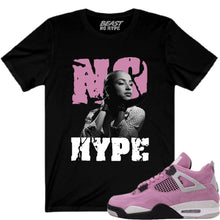 Load image into Gallery viewer, JORDAN 4 ORCHID NO HYPE BLACK TEE
