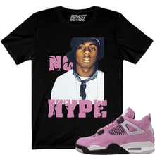 Load image into Gallery viewer, JORDAN 4 ORCHID NO HYPE BLACK TEE
