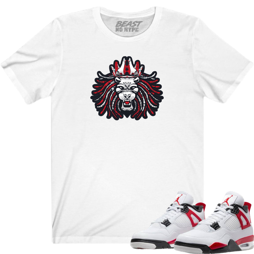 BEAST LION TEES-WHITE